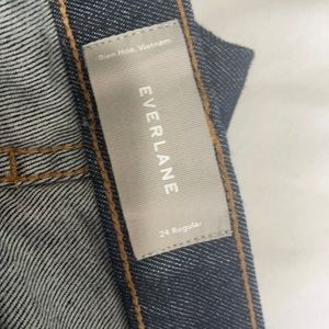Everlane dark blue high rise denim skinny